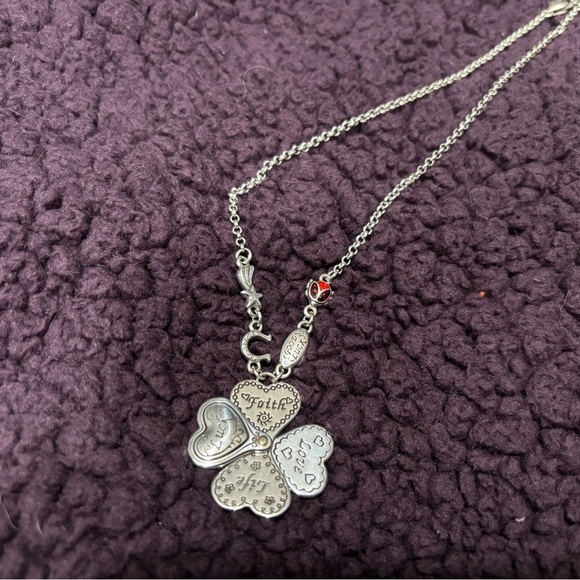 Brighton Clover Heart Pendant Necklace – Life, Love, Luck, Faith - Picture 2 of 3